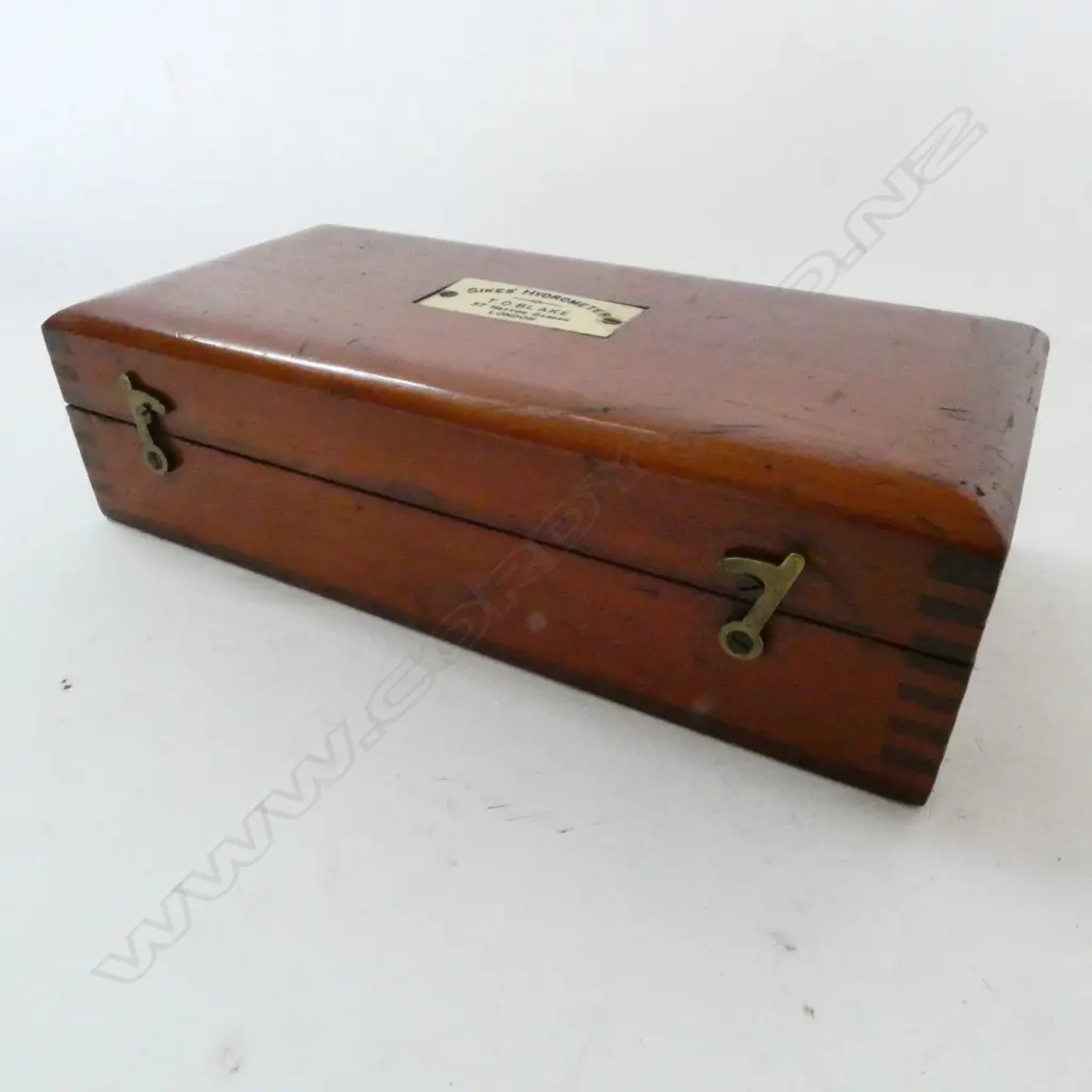 SIKES' HYGOMETER by T.O.BLAKE,  IN MAHOG CASE, w THERMOMETER` Image 1++
